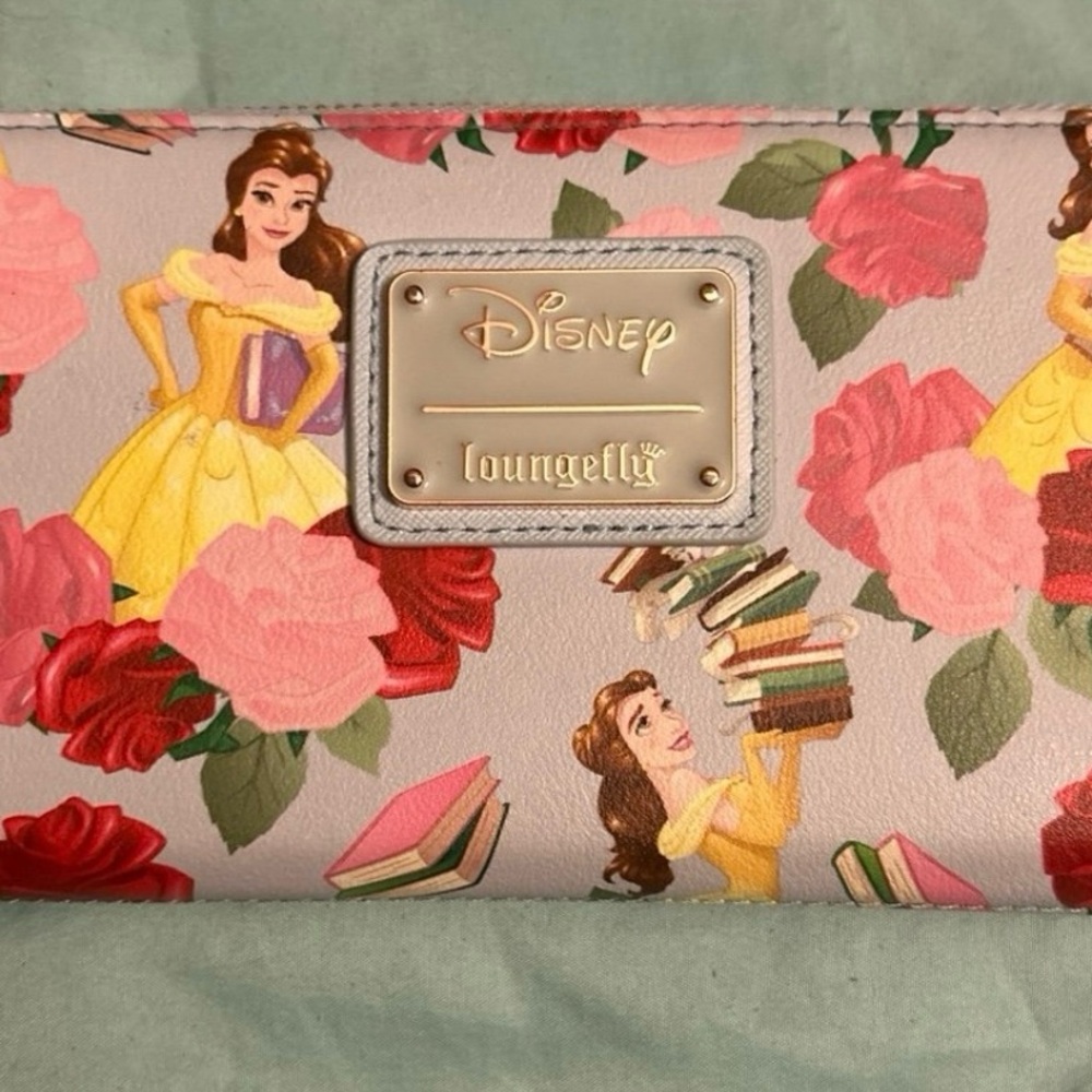 Disney × Loungefly Belle Beauty and The Beast Full Zipper Wallet